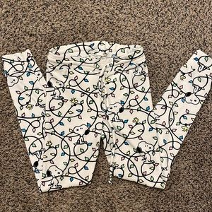 Snoopy Christmas pajama bottoms